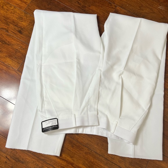 Men’s Vittorio St. Angelo🔹NWT🔹White Polyester Drees Pant 36s 30w - Picture 3 of 9